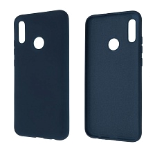Чехол накладка Silicon Cover для HUAWEI P Smart 2019 (POT-LX1), Honor 10 Lite (HRY-LX1), силикон, бархат, цвет темно-синий.
