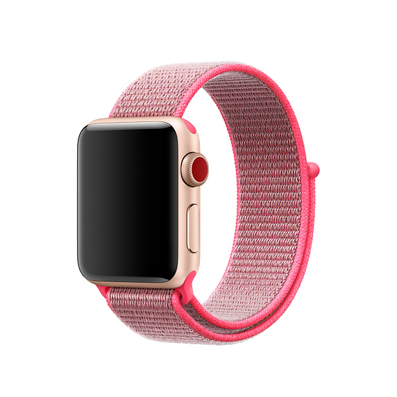 Ремешок для часов Apple Watch (38-40 мм), нейлон, цвет Hot Pink (13).
