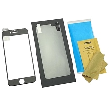 Комплект защитное стекло экрана и пленка задней крышки REMAX для APPLE iPhone 6, iPhone 6S, цвет окантовки стекла черный