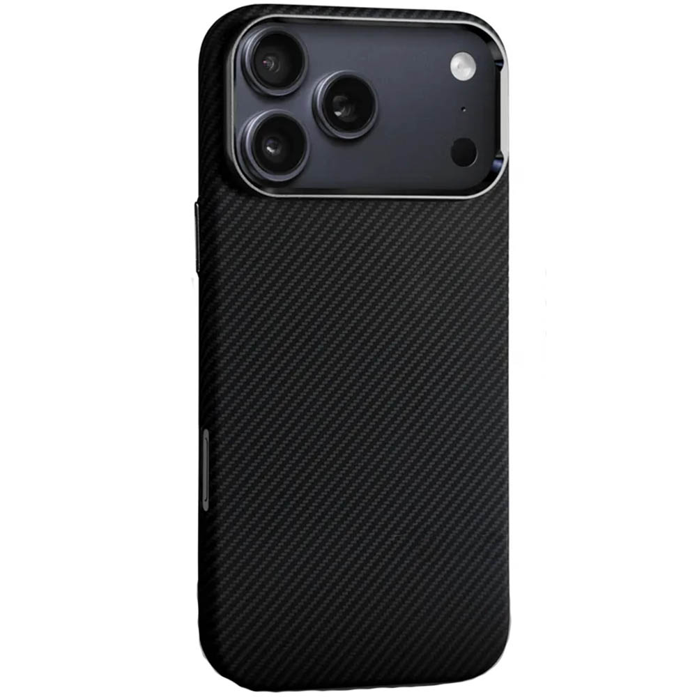 Чехол накладка FreeAir с поддержкой MagSafe для APPLE iPhone 17 Pro Max, пластик, карбон, цвет черный