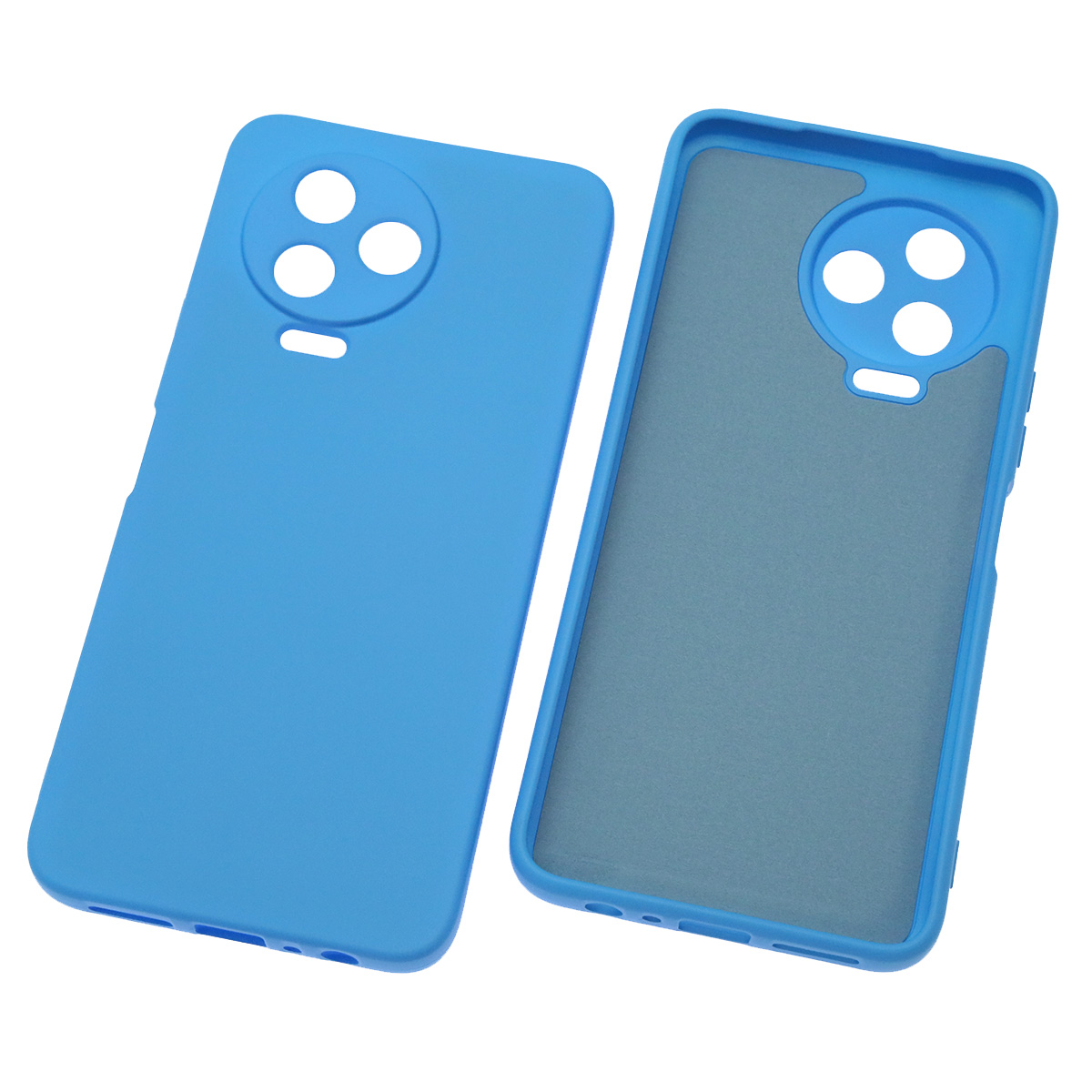 Чехол накладка NANO для INFINIX Note 12 2023, INFINIX Note 12 Pro 4G, силикон, бархат, цвет голубой