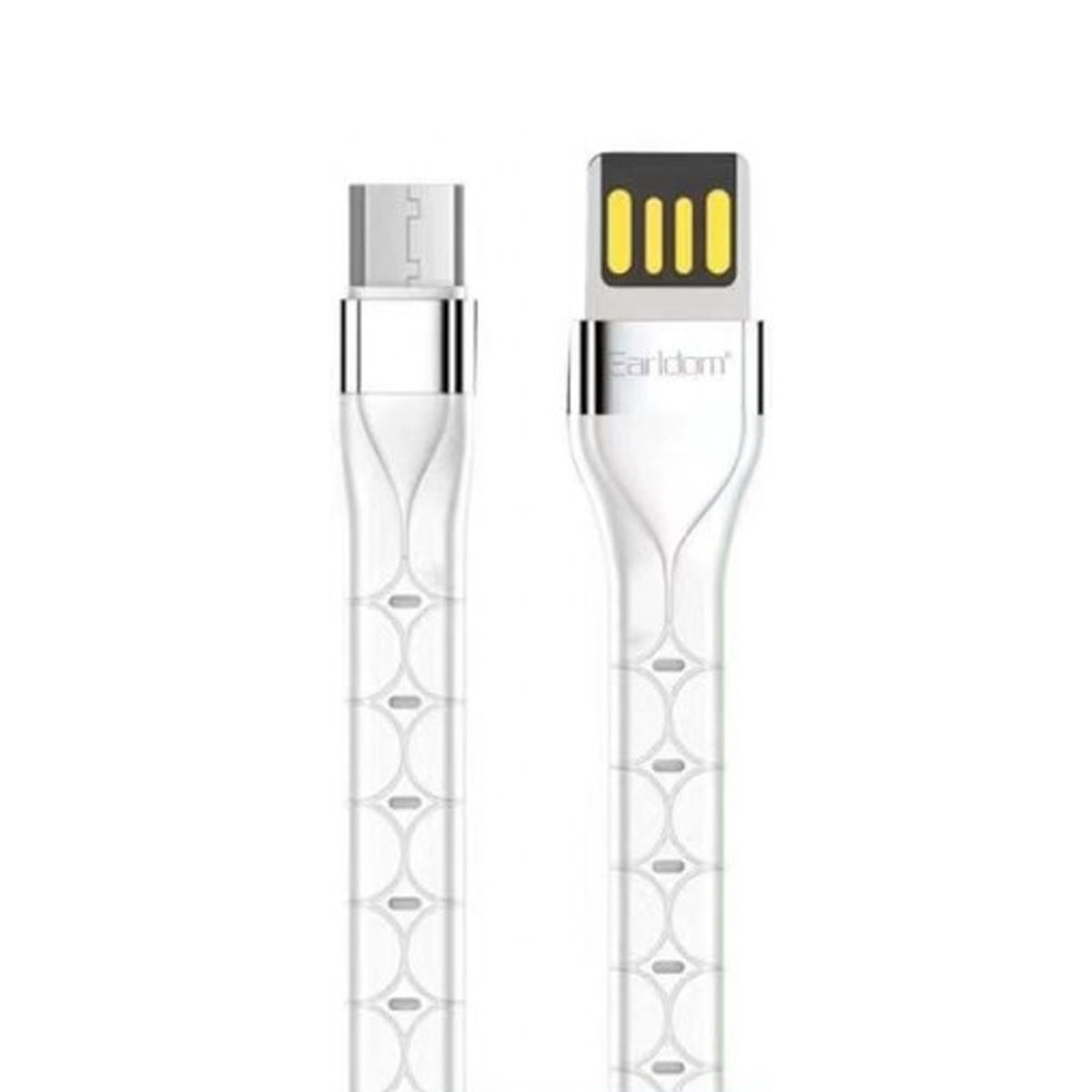 Кабель EARLDOM EC-123M Micro USB, 3A, длина 0.15 метра, цвет белый