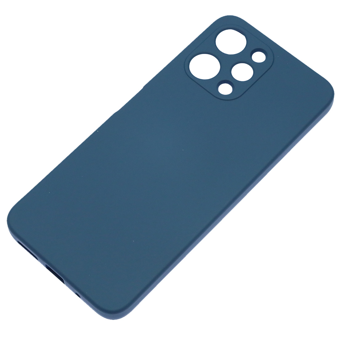 Чехол накладка NANO для XIAOMI Redmi 12 4G, защита камеры, силикон, бархат, цвет темно синий