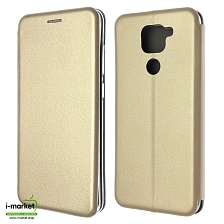 Чехол книжка STYLISH для XIAOMI Redmi Note 9, Redmi 10X 4G, экокожа, визитница, цвет золотистый