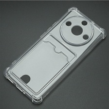 Чехол накладка CARD CASE для Realme 11 Pro, Realme 11 Pro Plus, Realme 11 Pro Max, силикон, отдел для карт, защита камеры, цвет прозрачный