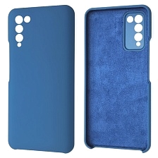 Чехол накладка Silicon Cover для HUAWEI Honor 10X Lite, силикон, бархат, цвет синий