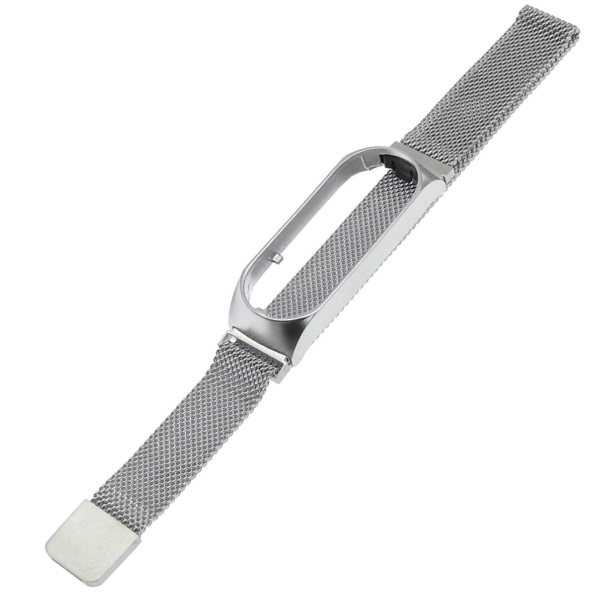 Ремешок на запястье, браслет для Xiaomi Mi Band 5, миланская петля, металл, цвет серебристый