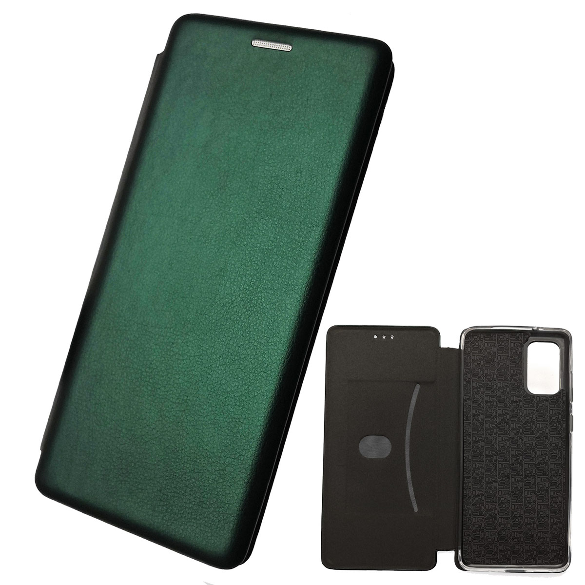 Чехол книжка STYLISH для SAMSUNG Galaxy S20 Plus (SM-G985), экокожа, визитница, цвет темно зеленый Чехол книжка STYLISH для SAMSUNG Galaxy S20 Plus (SM-G985), экокожа, визитница, цвет темно зеленый
