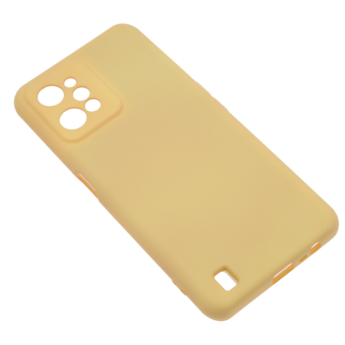 Чехол накладка Silicon Cover для Realme C31, силикон, бархат, цвет молочный