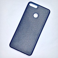 Чехол-накладка для HUAWEI Y9 2018 / Y9 PRO силиконовая "Джинс", синяя.
