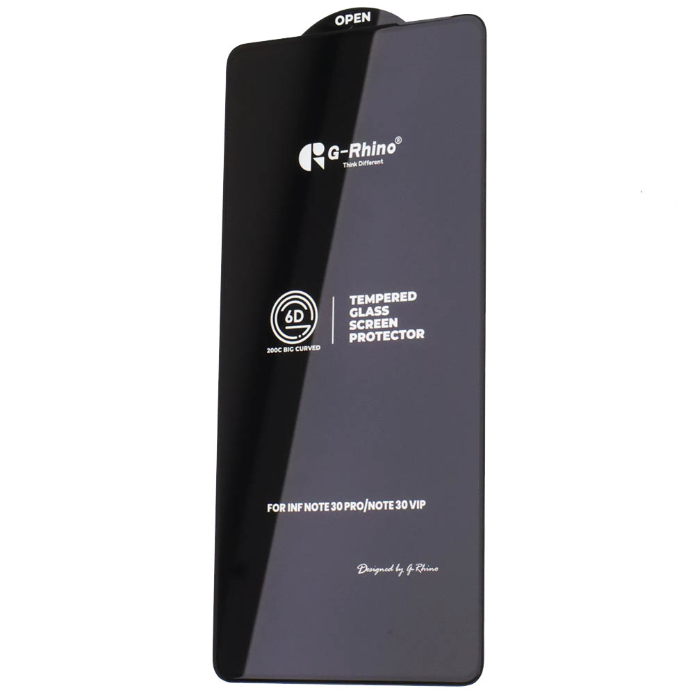 Защитное стекло 6D G-Rhino 200C для INFINIX NOTE 30 Pro, NOTE 30 VIP, TECNO Camon 20, Camon 20 Pro, Camon 20 Pro 5G, цвет окантовки черный (Тип 1)