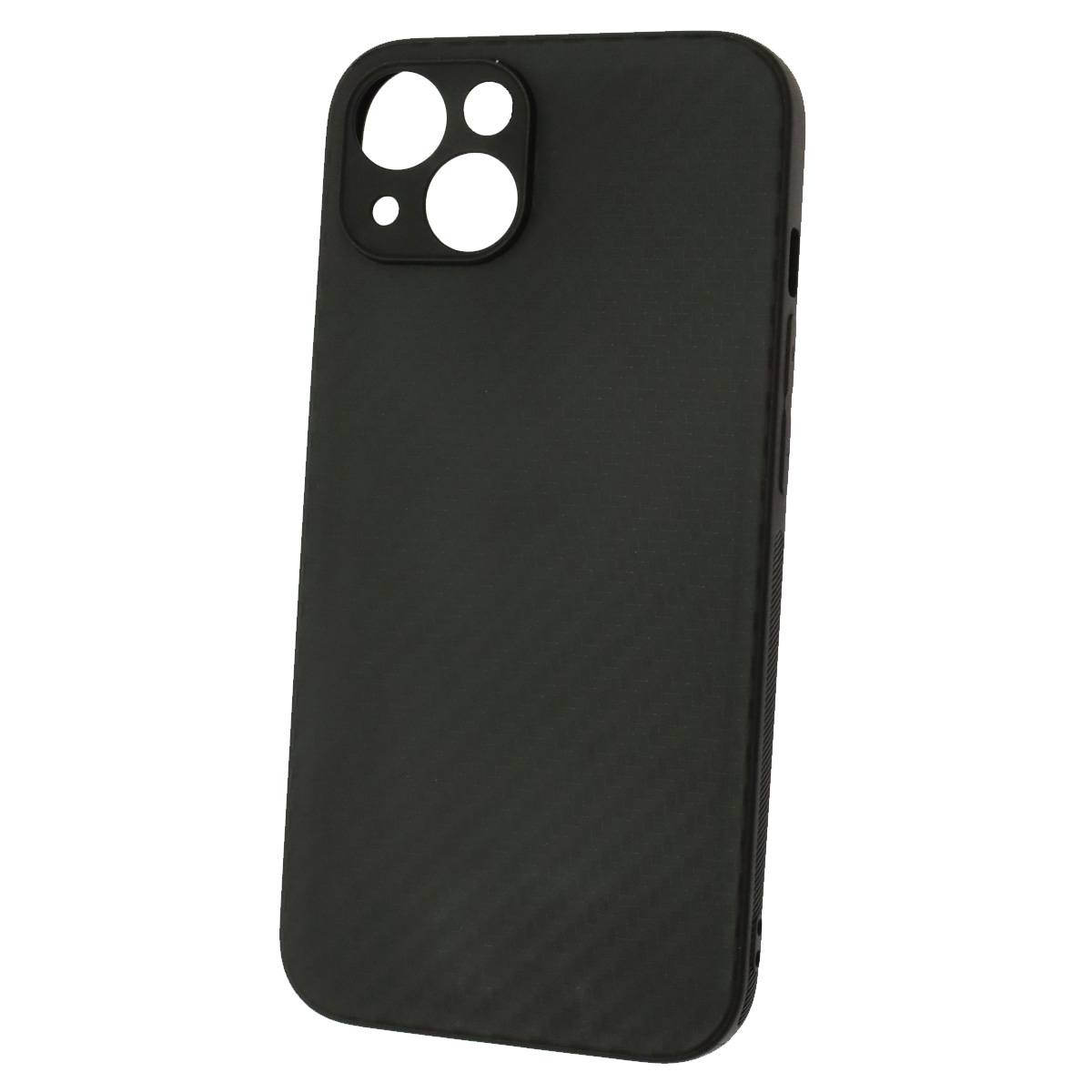 Чехол накладка для APPLE iPhone 13, силикон, карбон, цвет черный