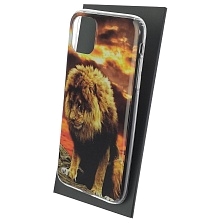 Чехол накладка для APPLE iPhone 11, силикон, глянцевый, рисунок Лев