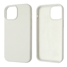 Чехол накладка Silicon Case для APPLE iPhone 13 mini (5.4), силикон, бархат, цвет белый