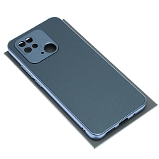 Чехол накладка для XIAOMI Redmi 10C, POCO C40, защита камеры, силикон, пластик, цвет темно синий