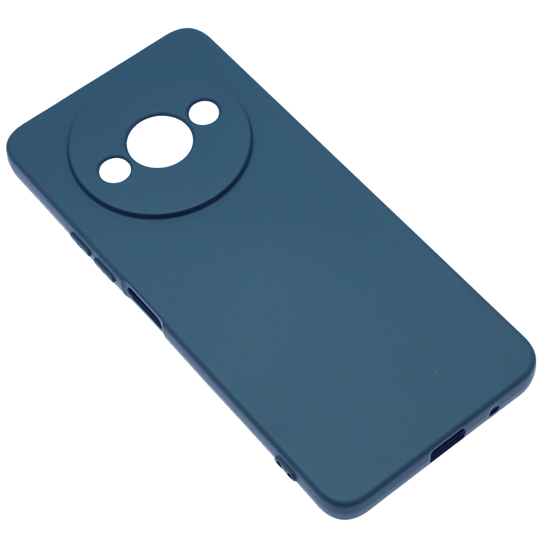 Чехол накладка NANO для XIAOMI Redmi A3, Redmi A3x, POCO C61, защита камеры, силикон, бархат, цвет темно синий