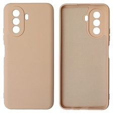 Чехол накладка NANO для HUAWEI Nova Y70, силикон, бархат, цвет розовый песок Чехол накладка NANO для HUAWEI Nova Y70, силикон, бархат, цвет розовый песок