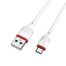 Кабель BOROFONE BX17 Enjoy Micro USB, 2A, длина 1 метр, силикон, цвет белый