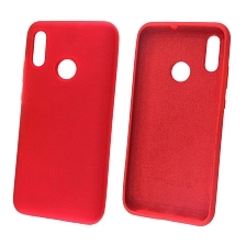Чехол накладка Silicon Cover для HUAWEI P Smart 2019, Honor 10 Lite, силикон, бархат, цвет красный.