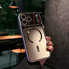 Чехол накладка BEXFLOVE для APPLE iPhone 17 Pro MAX, Magsafe, защита камер, пластик, силикон, цвет графитовый