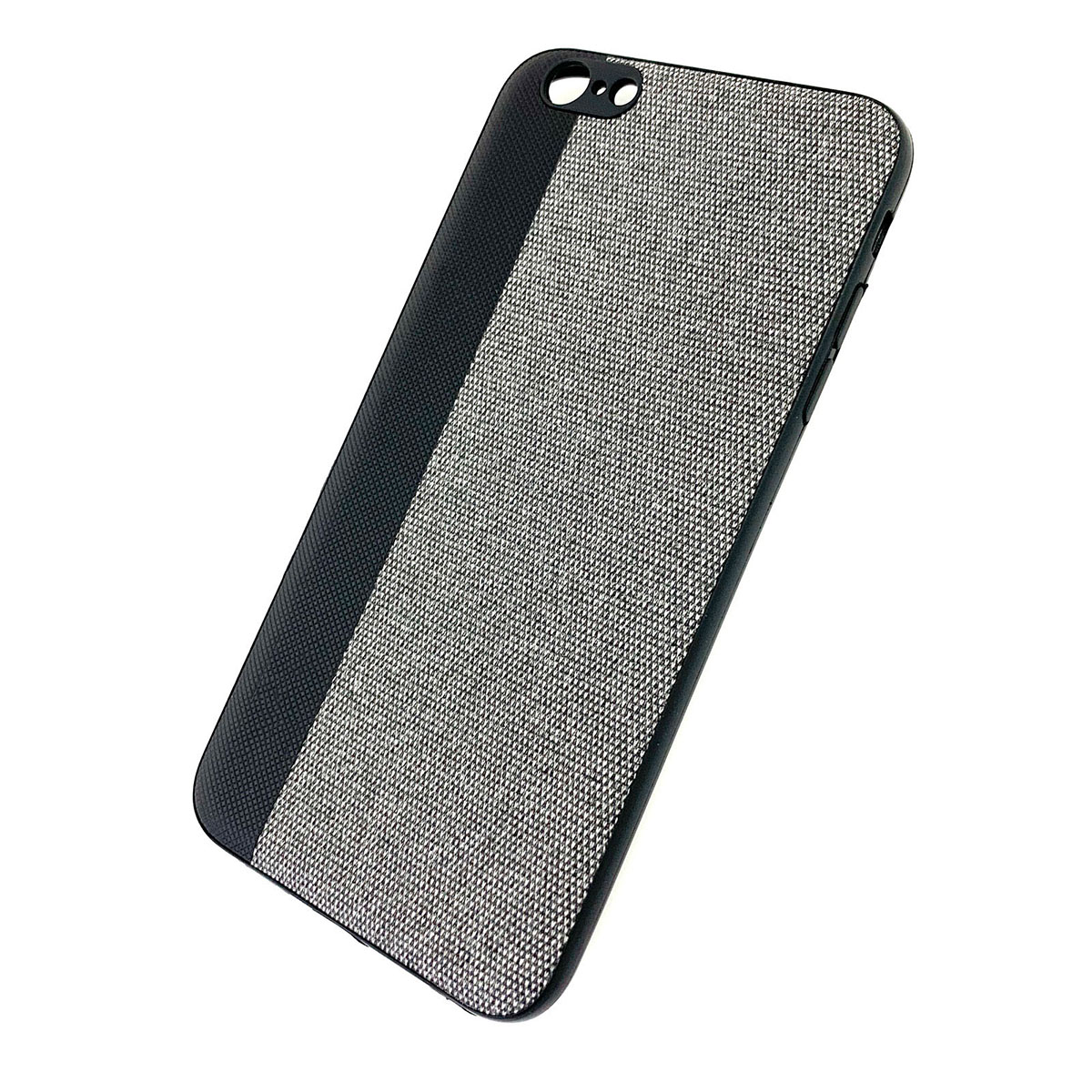 Чехол накладка для APPLE iPhone 6, iPhone 6S Plus, силикон, комбинированный, цвет черно серый.