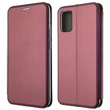 Чехол книжка STYLISH для SAMSUNG Galaxy A02S (SM-A025F), экокожа, визитница, цвет бордовый
