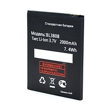 АКБ (Аккумулятор) BL3808 для телефона Fly IQ456 ERA Life 2, 2000mAh, 7.4Wh, цвет черный