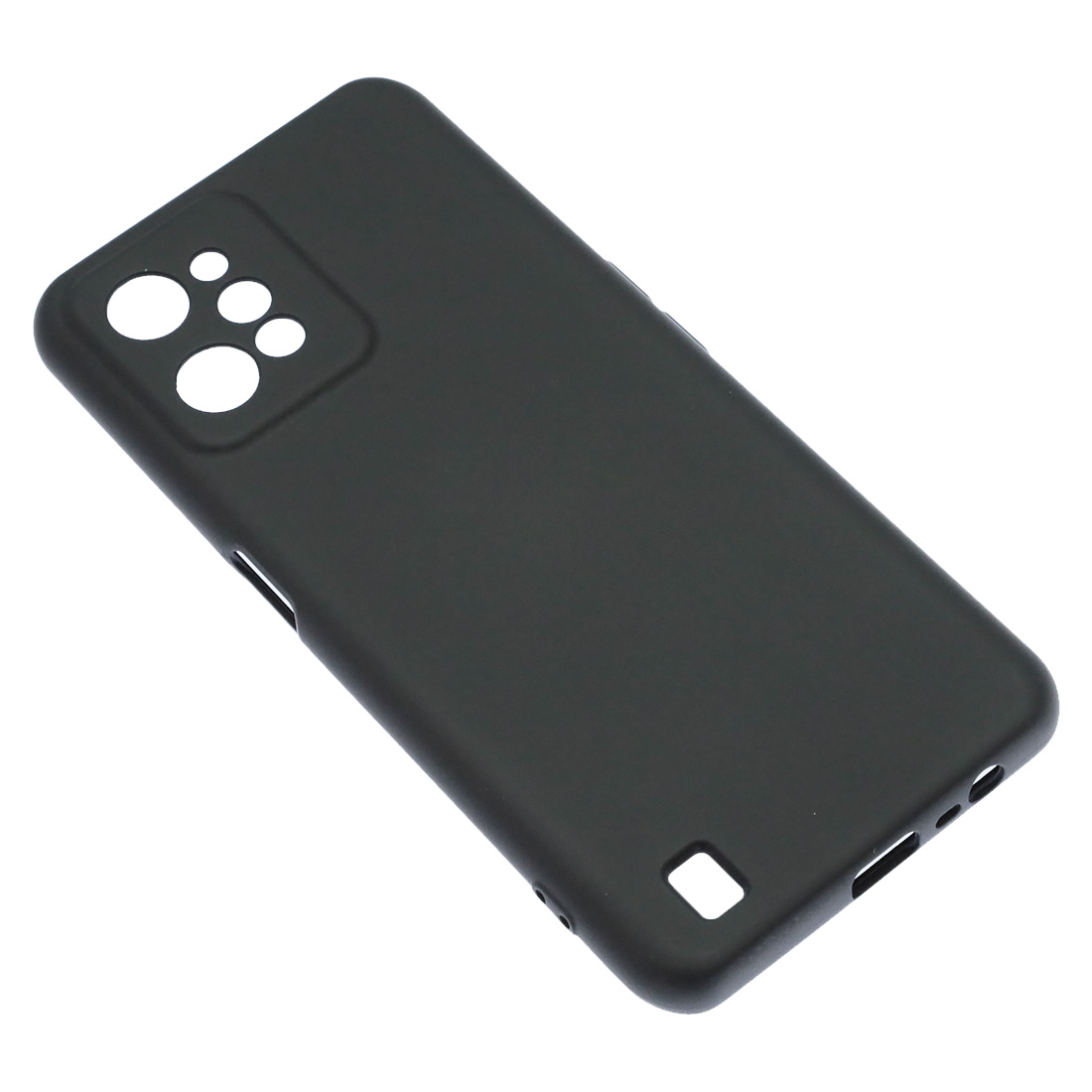 Чехол накладка Silicon Cover для Realme C31, силикон, бархат, цвет черный