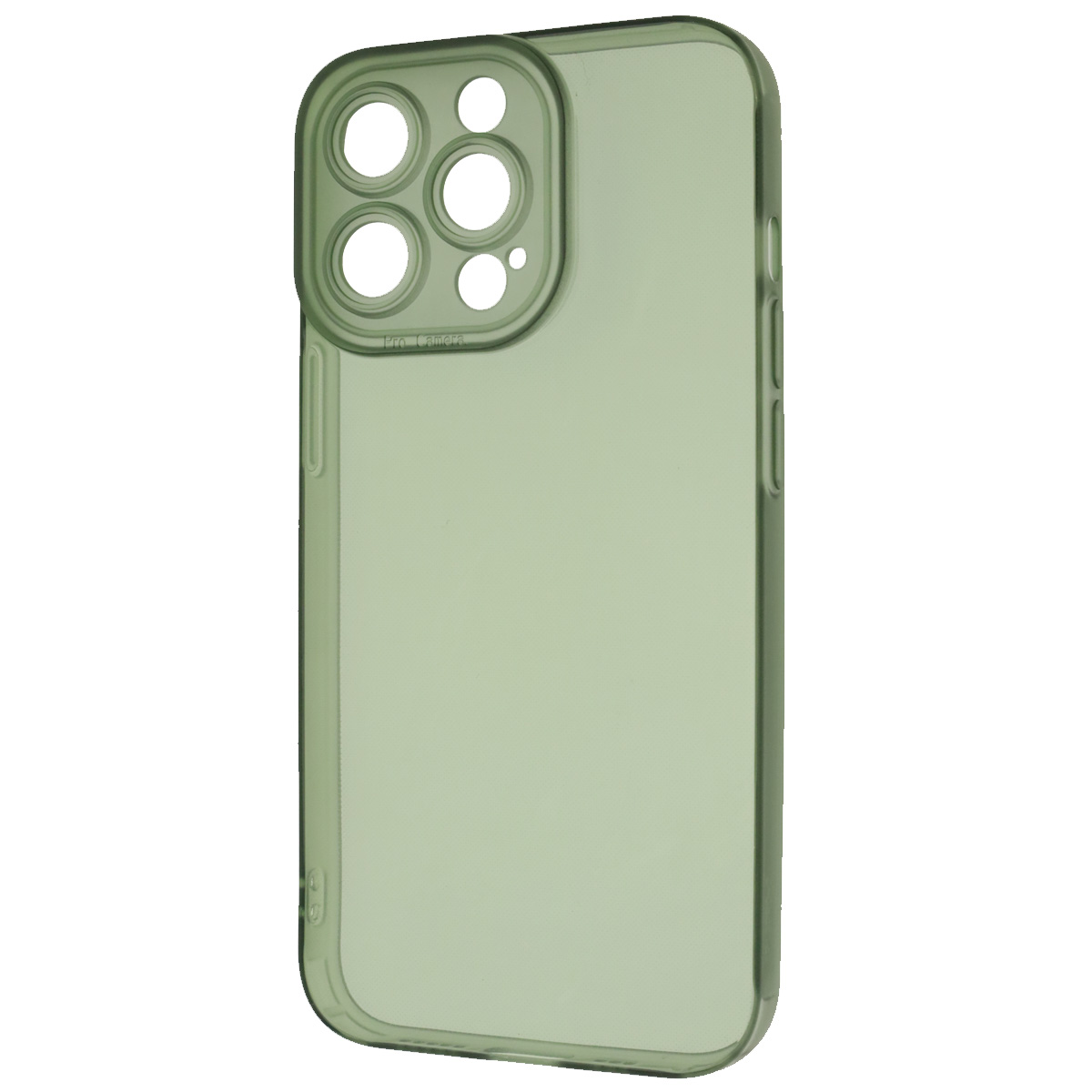 Чехол накладка CATEYES для APPLE iPhone 13 Pro (6.1), защита камеры, силикон, цвет прозрачно зеленый