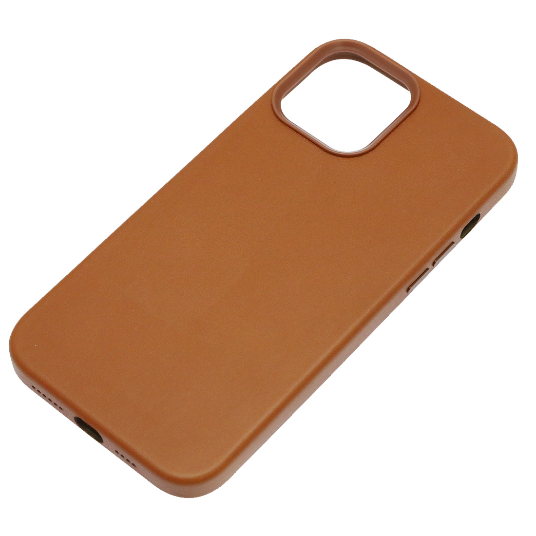 Чехол накладка Leather Case для APPLE iPhone 12 Pro Max, силикон, бархат, экокожа, цвет коричневый