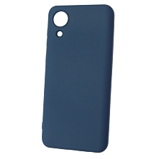 Чехол накладка NANO для SAMSUNG Galaxy A03 Core (SM-A032F), силикон, бархат, цвет темно синий