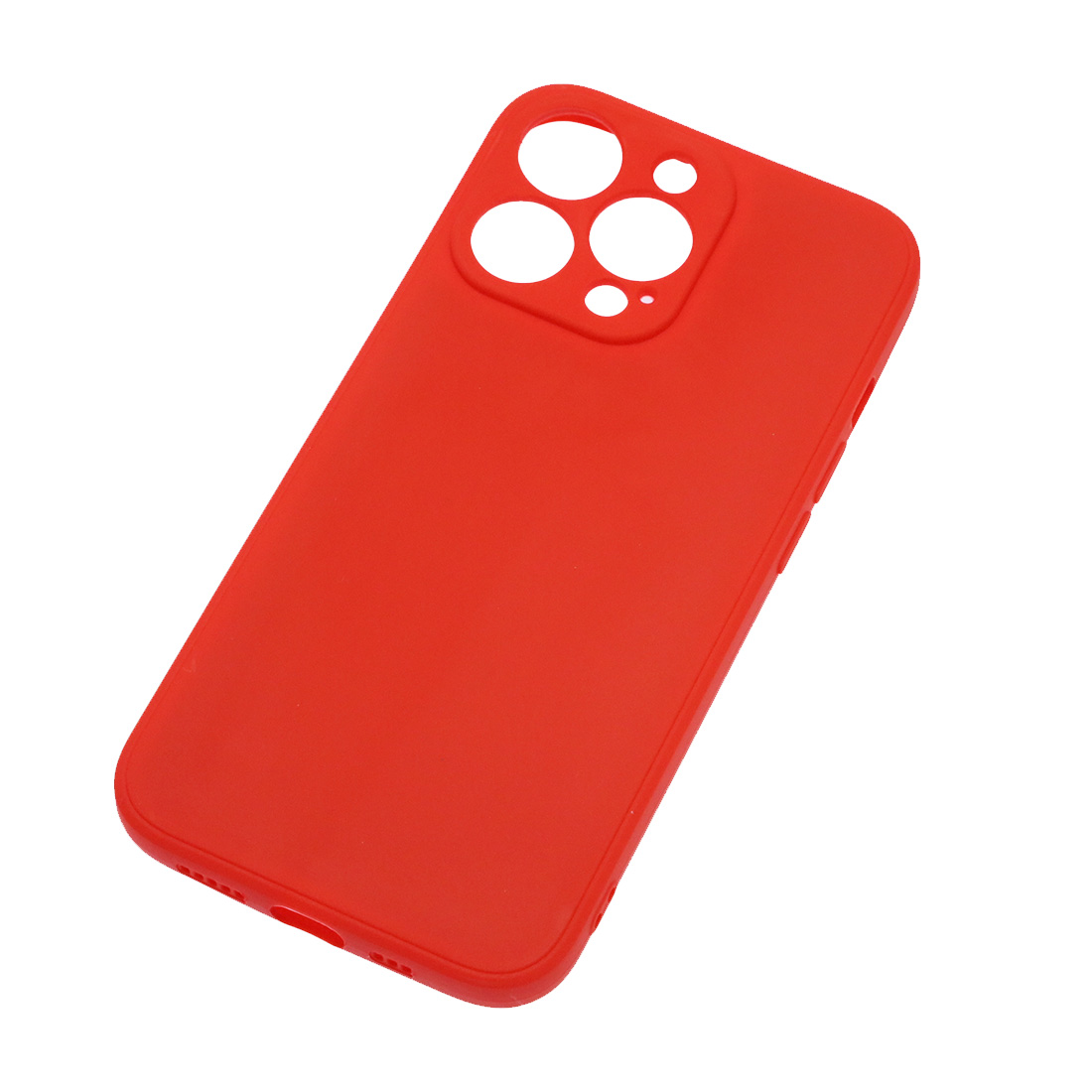 Чехол накладка для APPLE iPhone 13 Pro, силикон, бархат, цвет красный