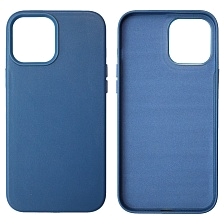 Чехол накладка Leather Case для APPLE iPhone 12 Pro Max, силикон, бархат, экокожа, цвет королевский синий Чехол накладка Leather Case для APPLE iPhone 12 Pro Max, силикон, бархат, экокожа, цвет королевский синий