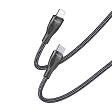 Кабель YESIDO CA82 USB Type C на Lightning 8 pin, 2.4A, длина 30 см, цвет черный Кабель YESIDO CA82 USB Type C на Lightning 8 pin, 2.4A, длина 30 см, цвет черный