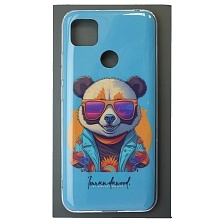 Чехол накладка для XIAOMI Redmi 9C, Redmi 10A, силикон, глянцевый, рисунок Панда в очках Чехол накладка для XIAOMI Redmi 9C, Redmi 10A, силикон, глянцевый, рисунок Панда в очках