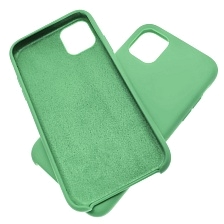 Чехол накладка Silicon Case для APPLE iPhone 11, силикон, бархат, цвет мятный