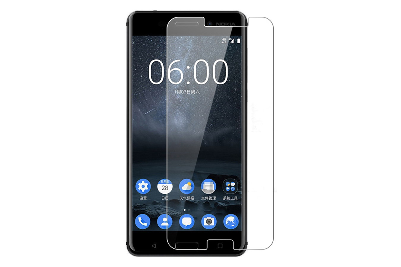 Защитное стекло для NOKIA 5 толщина 0.26 mm глянцевое GPS.