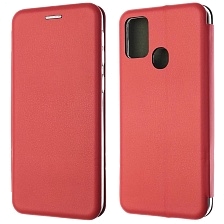 Чехол книжка STYLISH для SAMSUNG Galaxy M21S, экокожа, визитница, цвет красный