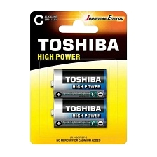 Батарейка TOSHIBA HIGH POWER LR14 C BL2 Alkaline 1.5V