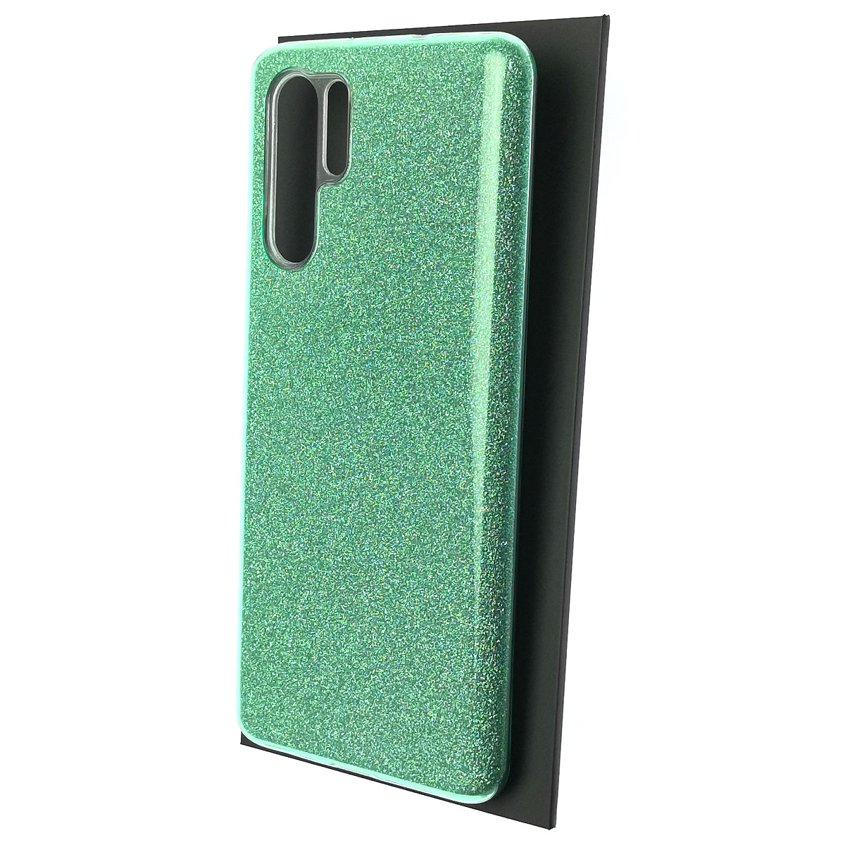 Чехол накладка Shine для HUAWEI Honor P30 Pro, Honor P30 Plus, силикон, блестки, цвет зеленый