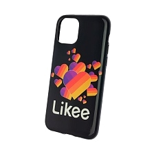 Чехол накладка для APPLE iPhone 11 Pro, силикон, рисунок Likee Black.