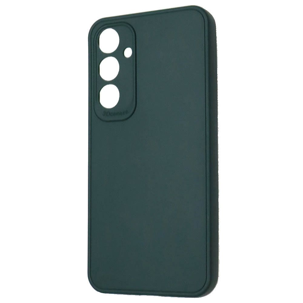 Чехол накладка для SAMSUNG Galaxy A35, защита камеры, силикон, цвет темно зеленый