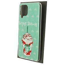 Чехол накладка для SAMSUNG Galaxy A22 4G (SM-A225F), M22 (SM-M225F), M32 (SM-M325F), силикон, рисунок But first...Starbucks