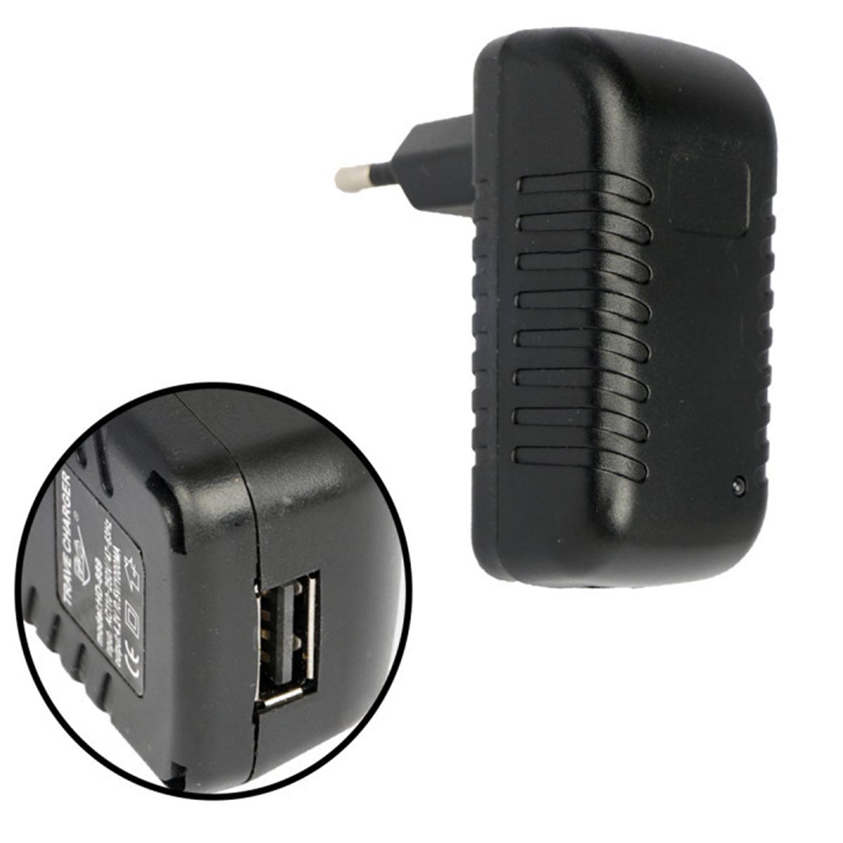 СЗУ (сетевое зарядное устройство) LP100, 1 USB порт, 4.2V, 1A, цвет черный