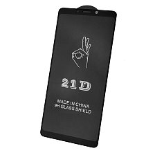 Защитное стекло 21D FULL GLUE BEST для SAMSUNG Galaxy A9 2018 (SM-A920), цвет окантовки черный.