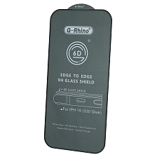 Защитное стекло 6D G-Rhino для APPLE iPhone 15 (6.1"), APPLE iPhone 16 (6.1"), цвет окантовки черный Защитное стекло 6D G-Rhino для APPLE iPhone 15 (6.1"), APPLE iPhone 16 (6.1"), цвет окантовки черный