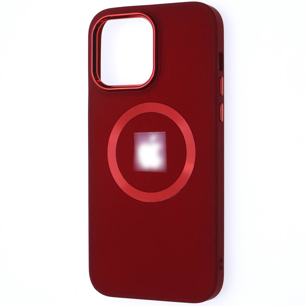 Чехол накладка с поддержкой MagSafe для APPLE iPhone 14 Pro Max (6.7"), силикон, пластик, цвет красный