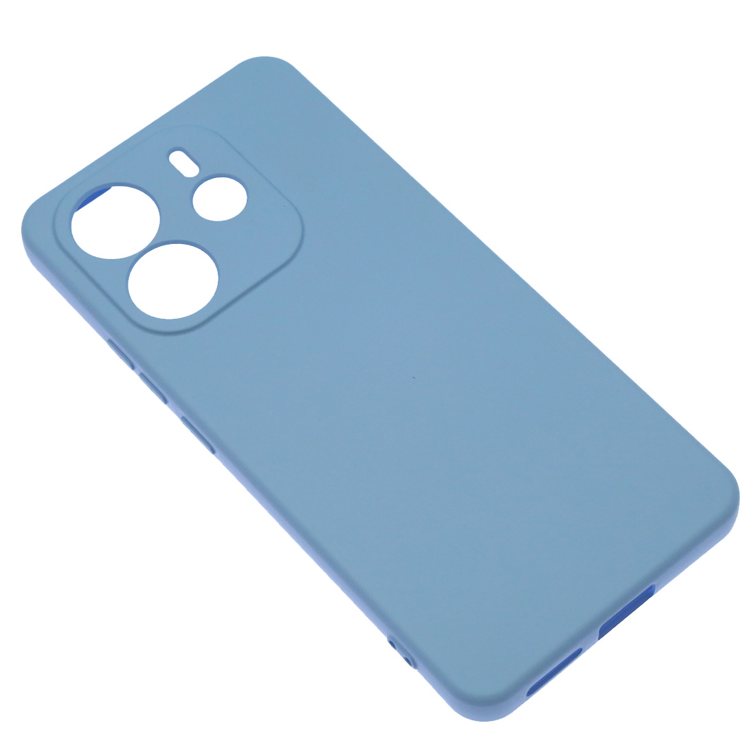 Чехол накладка NANO для XIAOMI Redmi Note 14 4G, защита камеры, силикон, бархат, цвет васильковый