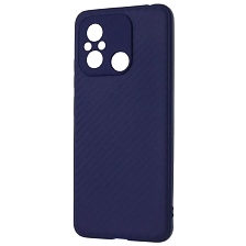 Чехол накладка для XIAOMI Redmi 12C, XIAOMI POCO C55, защита камеры, силикон, карбон, цвет темно синий Чехол накладка для XIAOMI Redmi 12C, XIAOMI POCO C55, защита камеры, силикон, карбон, цвет темно синий