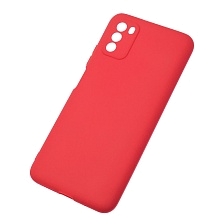 Чехол накладка SOFT TOUCH для XIAOMI POCO M3, силикон, матовый, цвет красный